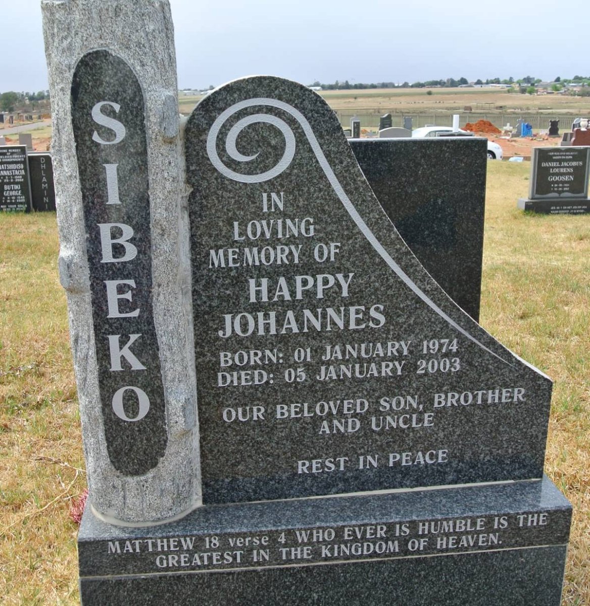 SIBEKO Happy Johannes 1974-2003