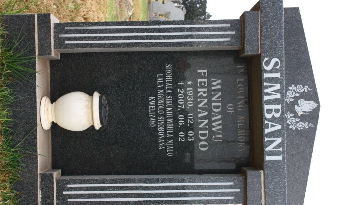 SIMBANI Mndawu Fernando 1930-2007