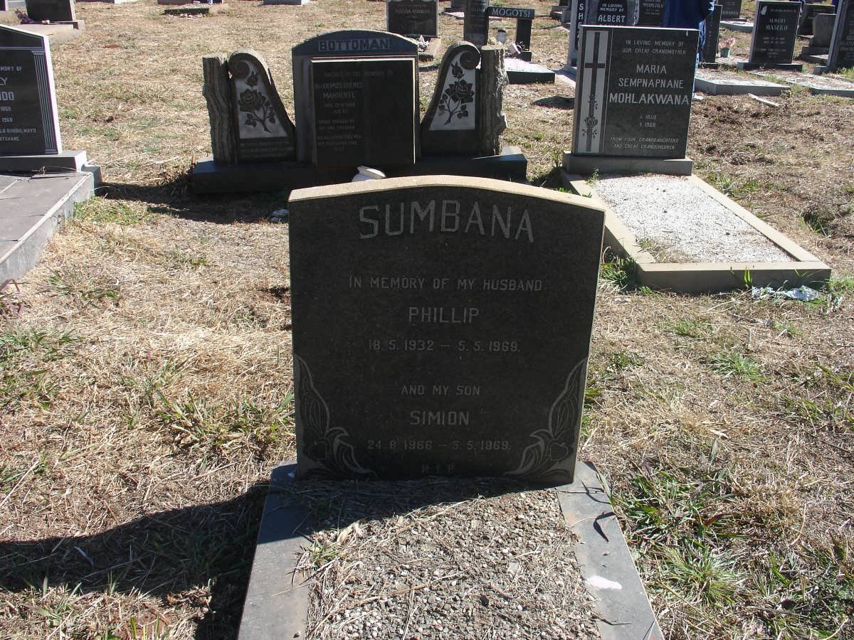 SUMBANA Phillip 1932-1969 :: SUMBANA Simon 1966-1969