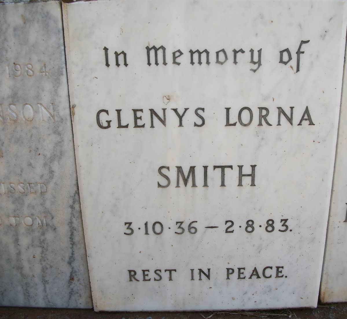 SMITH Glenys Lorna 1936-1983