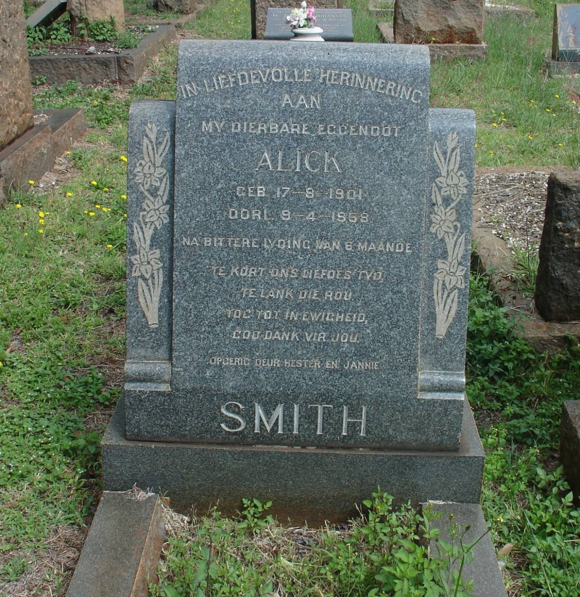 SMITH Alick 1901-1958