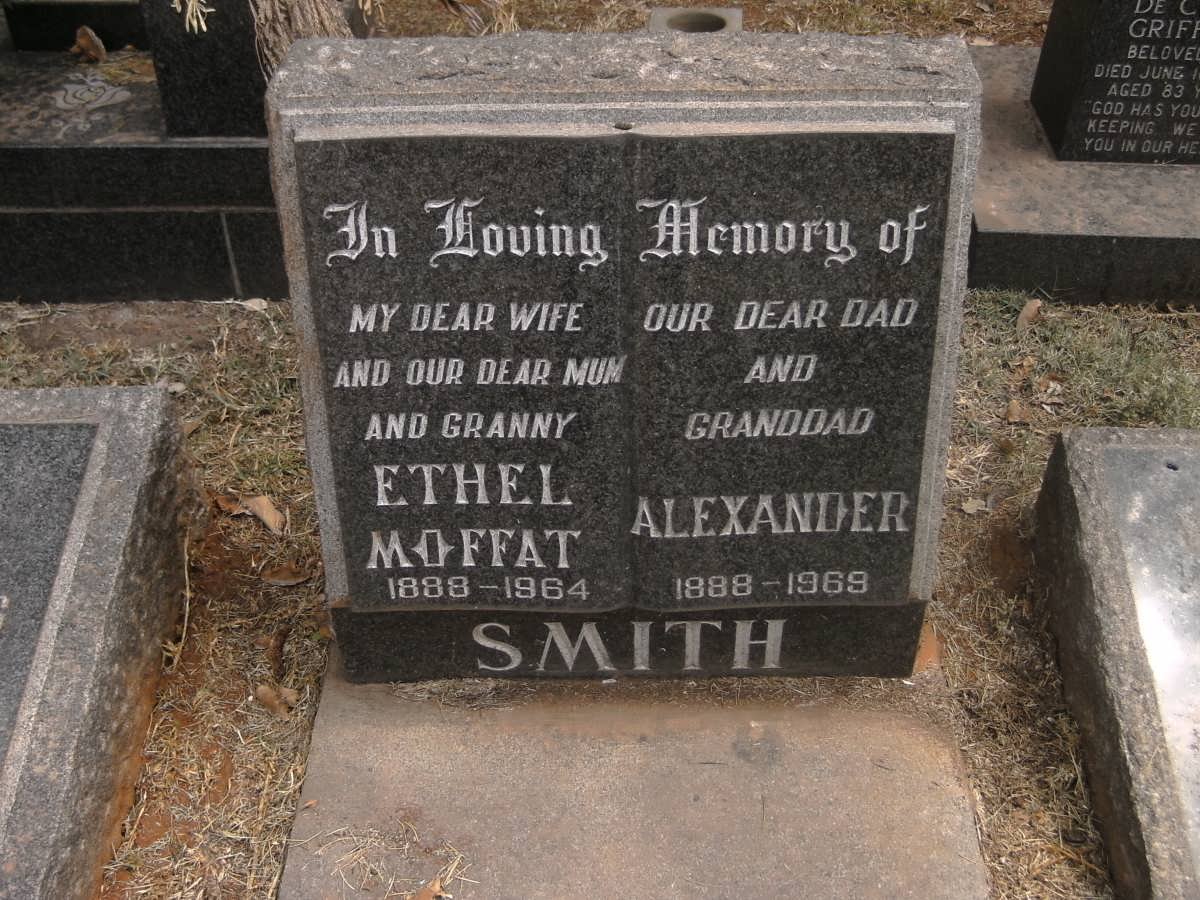 SMITH Alexander 1888-1969 &amp; Ethel Moffat 1888-1964