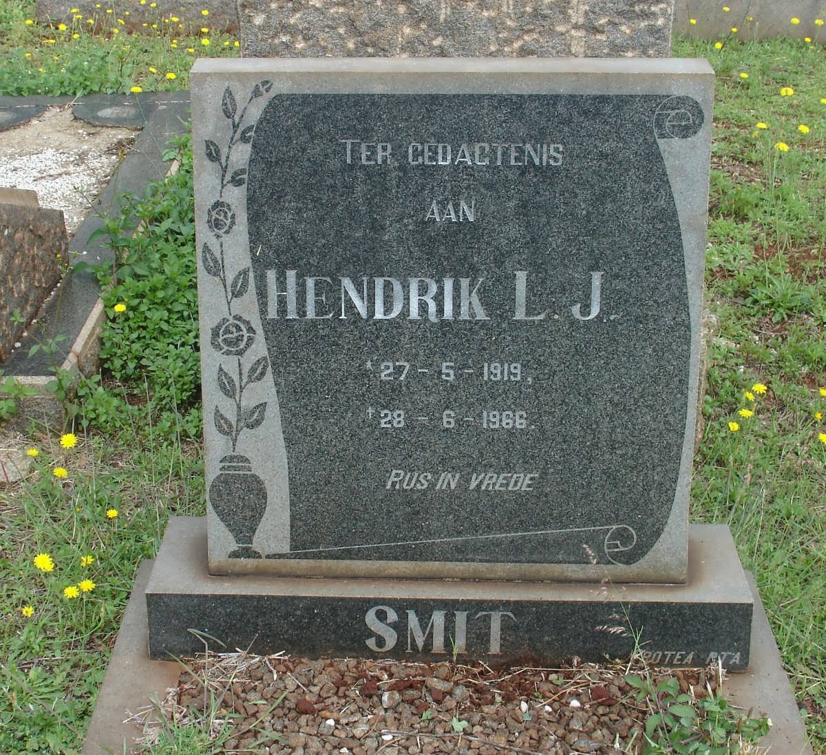 SMIT Hendrik L.J. 1919-1966