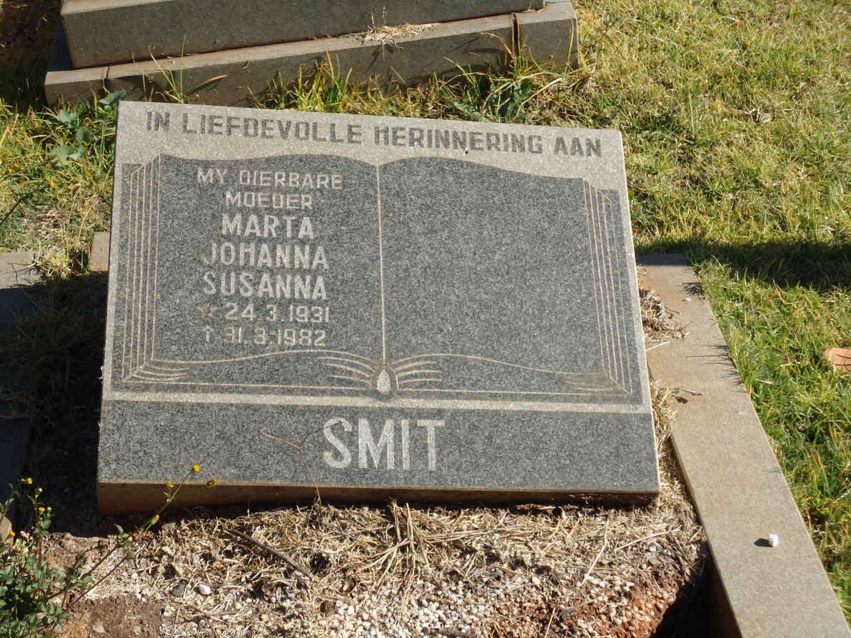 SMIT Marta Johanna Susanna 1931-1982