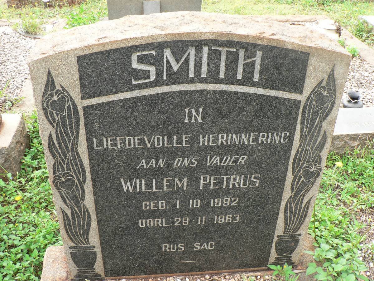 SMITH Willem Petrus 1892-1963