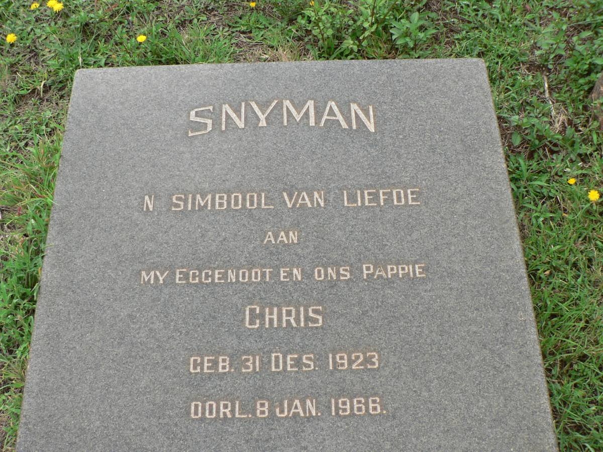 SNYMAN Chris 1923-1966