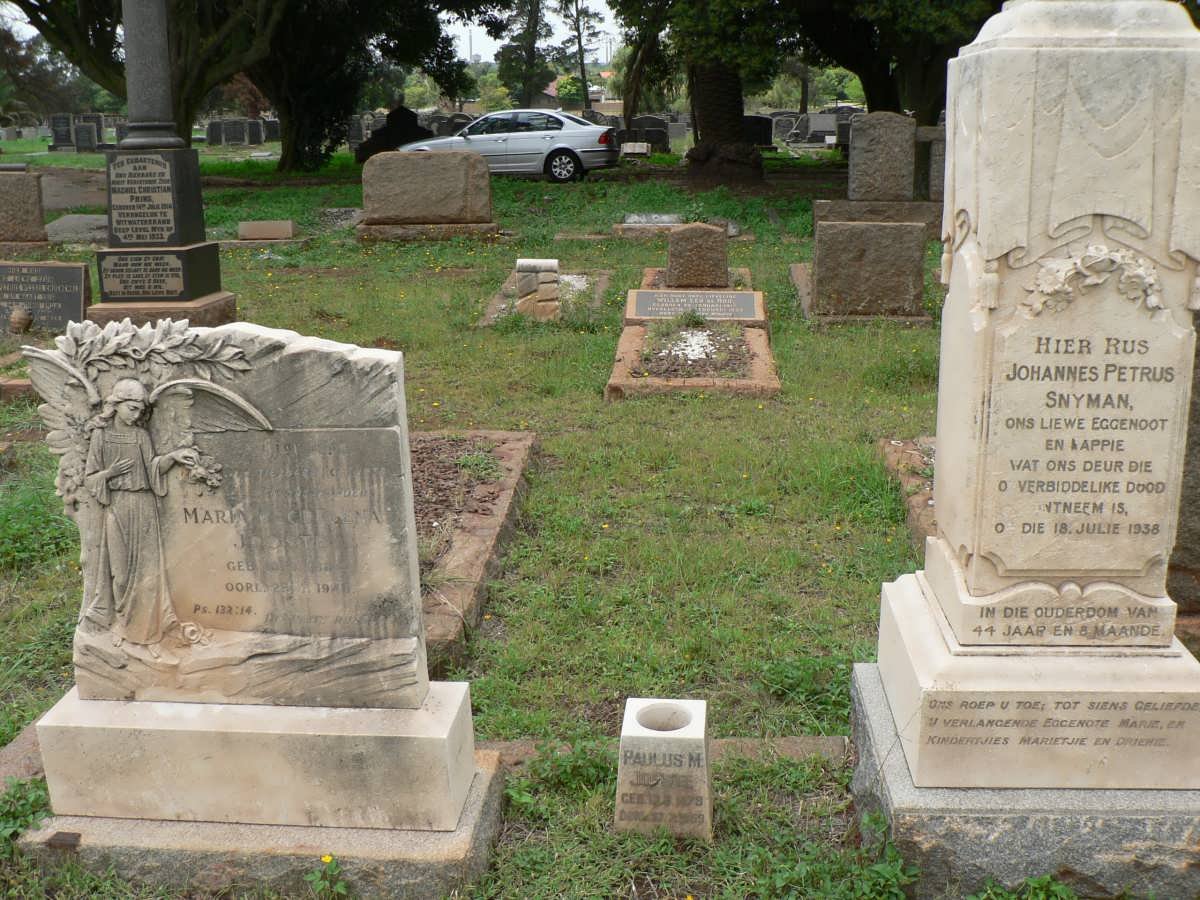 SNYMAN Johannes Petrus -1938 :: JOOSTE Paulus M. 1879-1959 :: JOOSTE Maria Magdelena 1884-1948