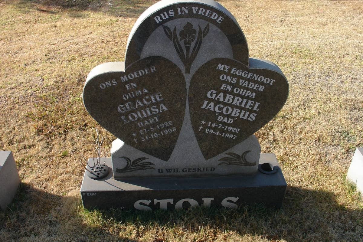STOLS Gabriel Jacobus 1922-1997 &amp; Gracie Louisa 1922-1998