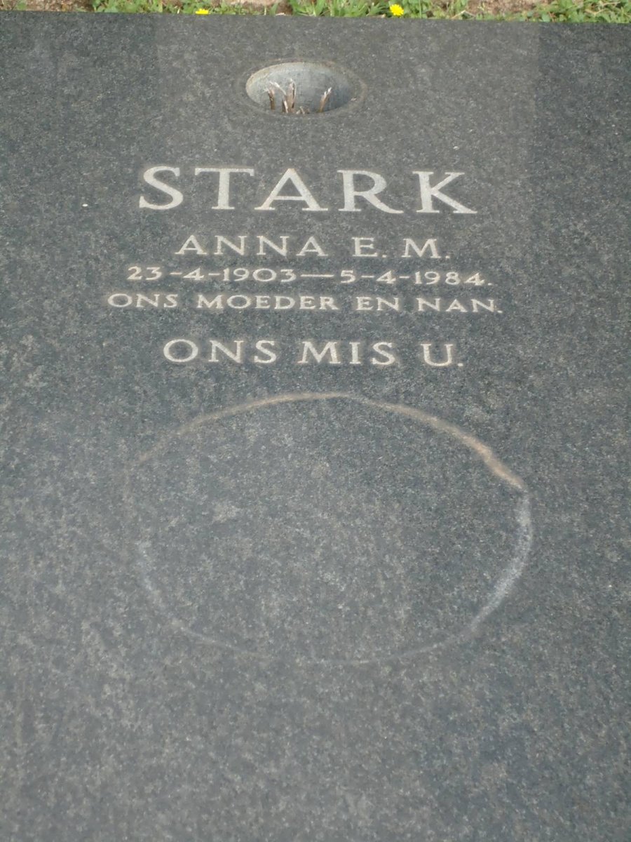 STARK Anna E.M. 1903-1984