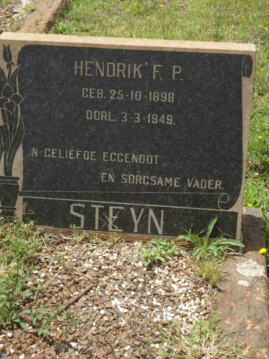 STEYN Hendrik F.P 1898-1949
