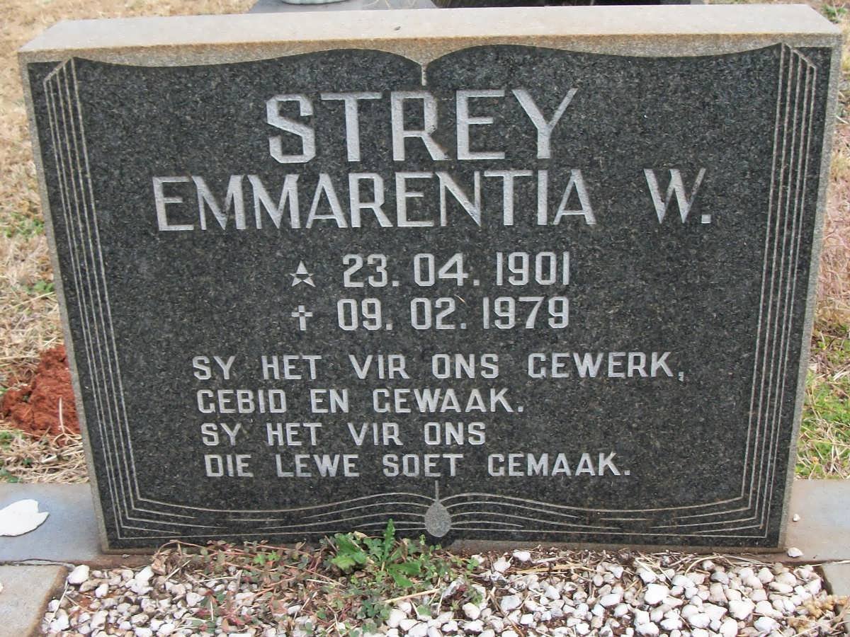 STREY Emmarentia W. 1901-1979