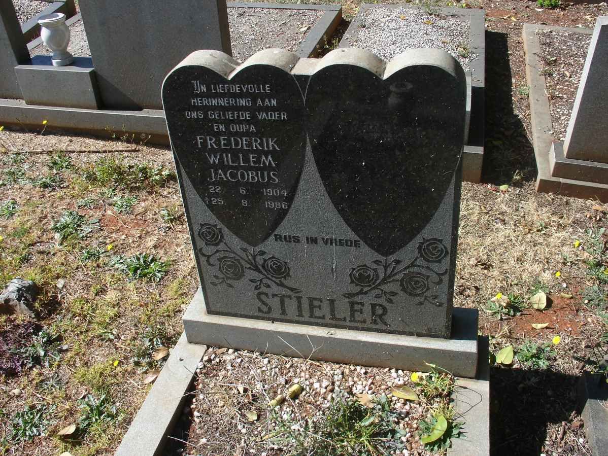 STIELER Frederik Willem Jacobus 1904-1986