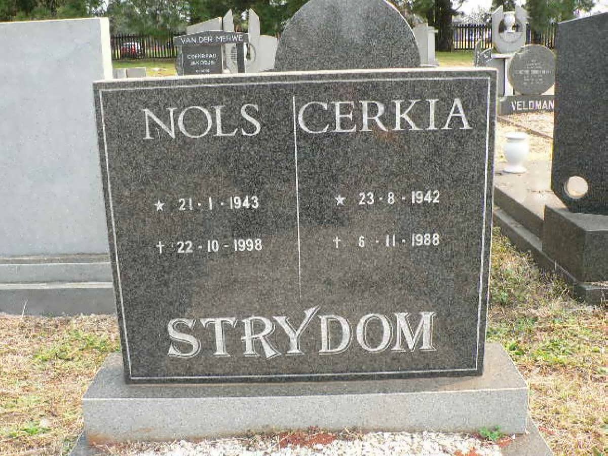 STRYDOM Nols 1943-1998 &amp; Cerkia 1942-1988