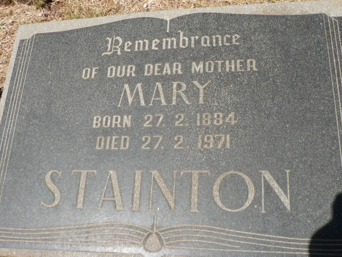 STAINTON Mary 1884-1971