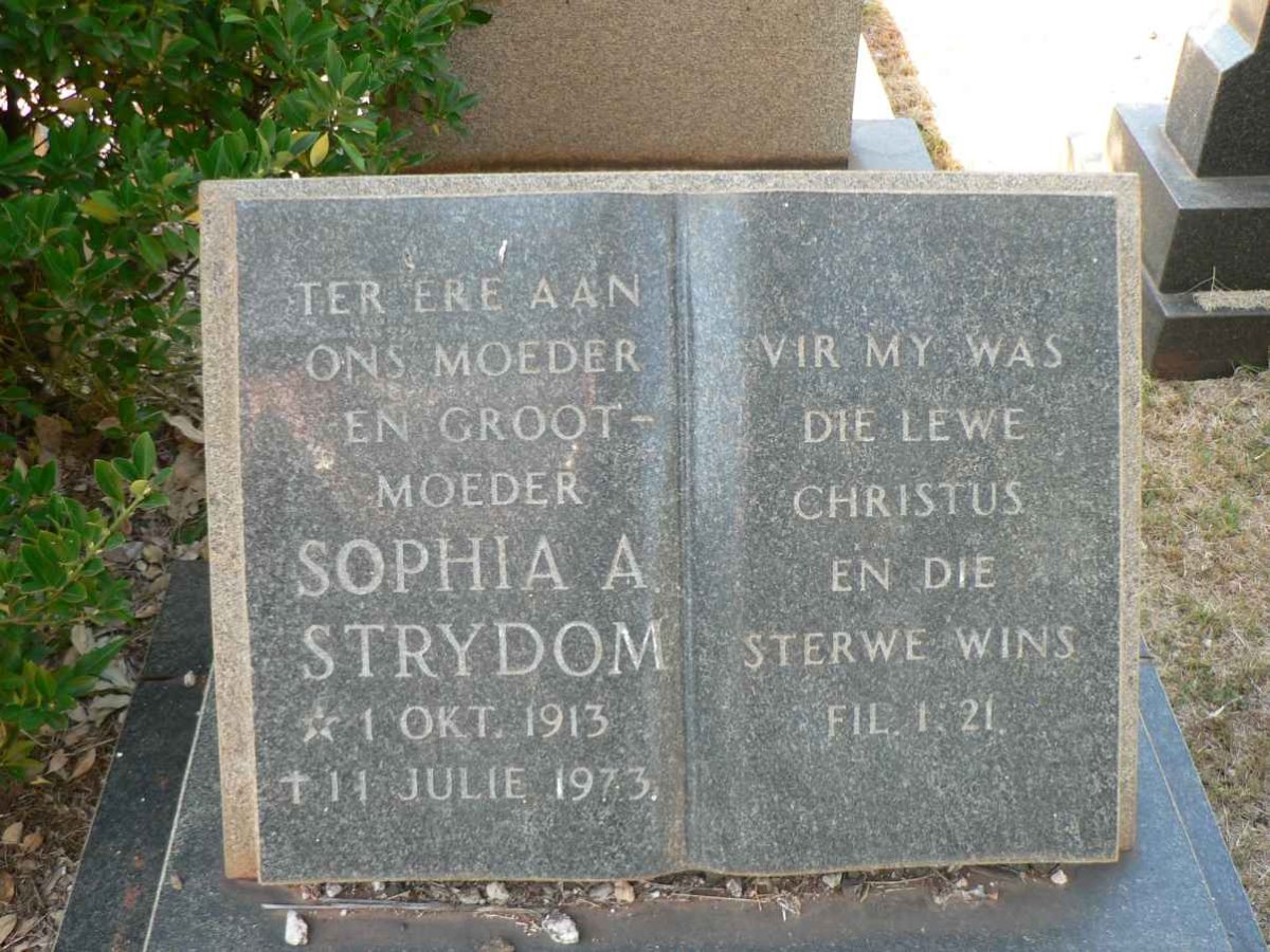 STRYDOM Sophia A. 1913-1973