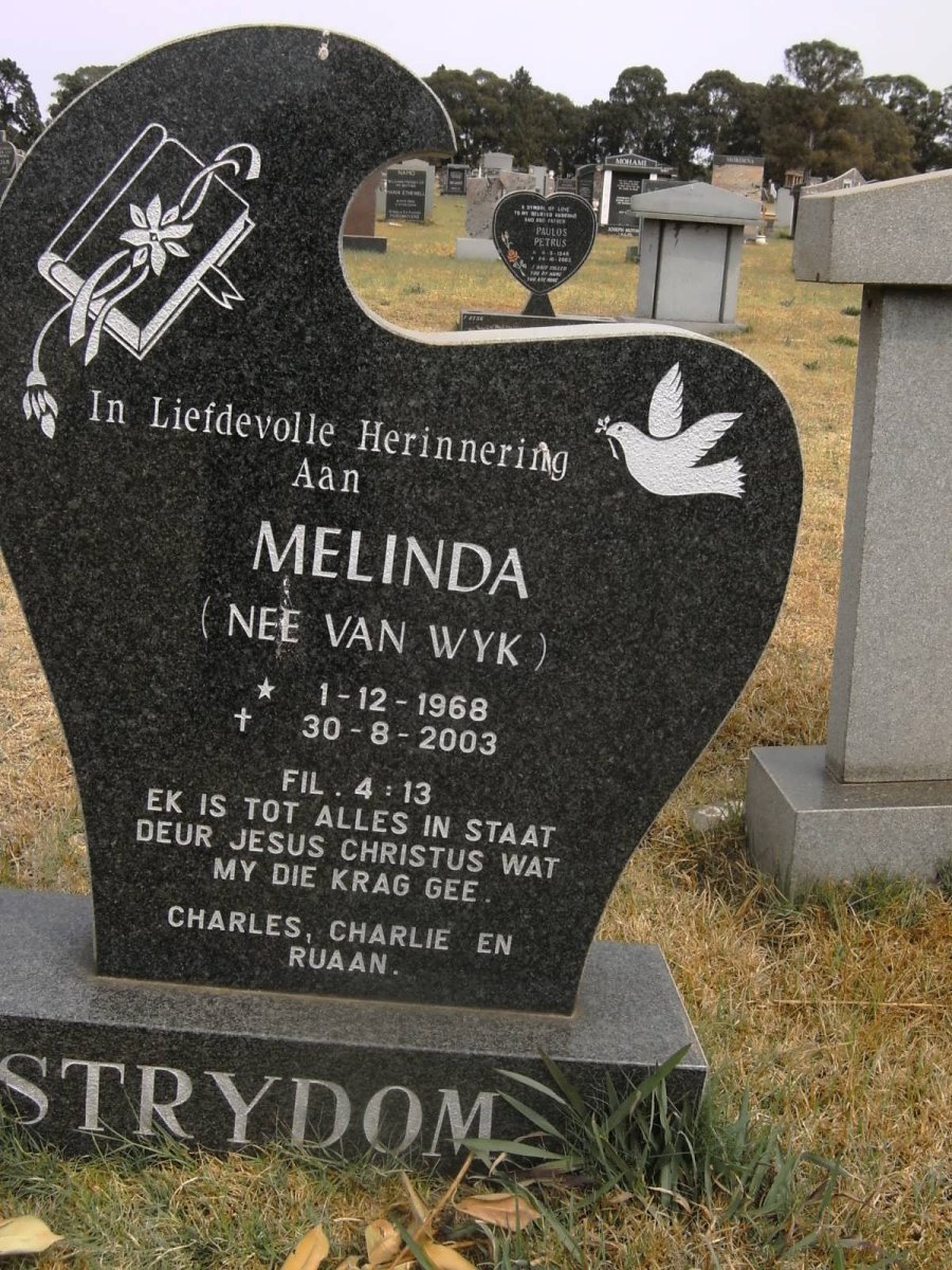 STRYDOM Melinda nee VAN WYK 1968-2003