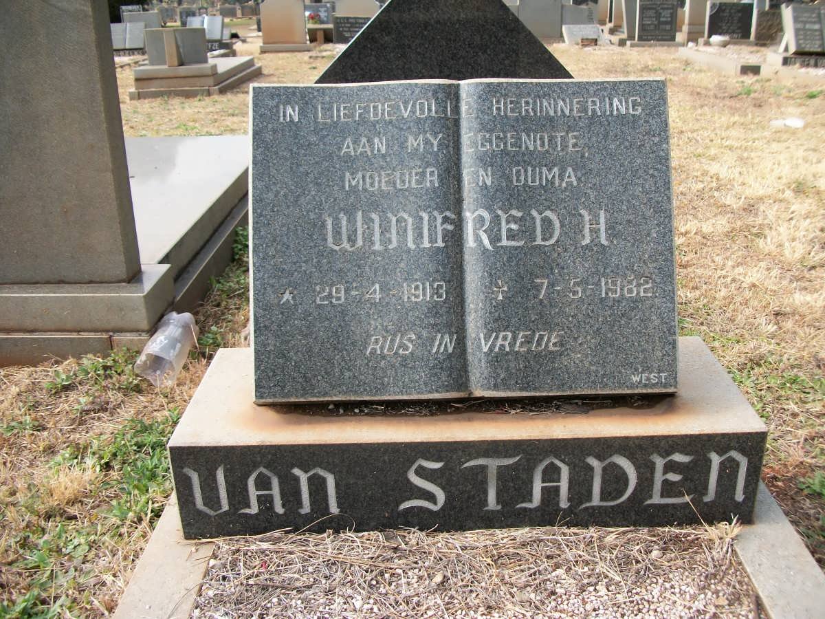 STADEN Winifred H. 1913-1982
