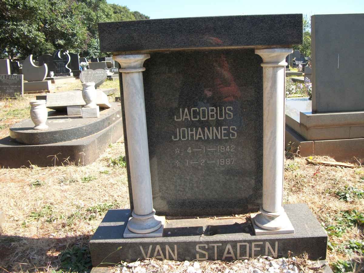 STADEN Jacobus Johannes, van 1942-1987