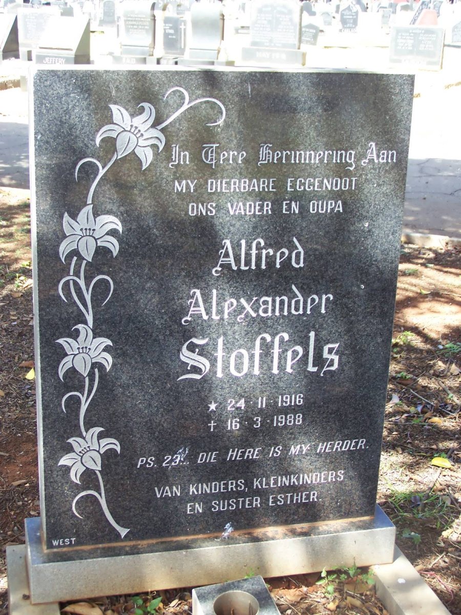 STOFFELS Alfred Alexander 1916-1988