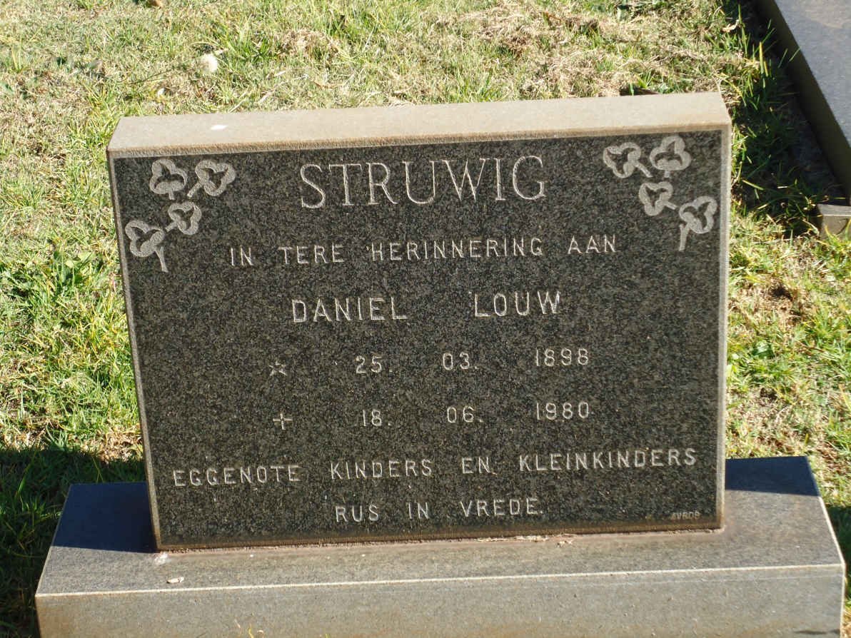 STRUWIG Daniel Louw 1898-1980