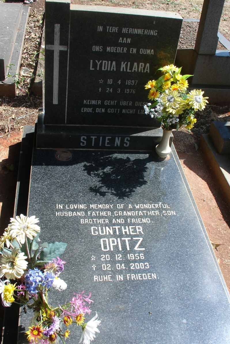 STIENS Lydia Klara 1897-1976 :: OPITZ Gunther 1956-2003