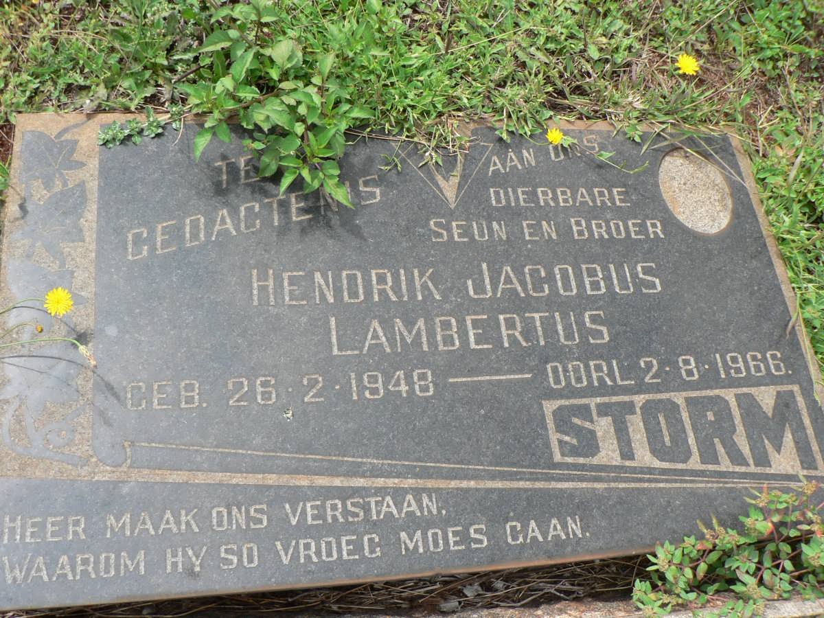 STORM Hendrik Jacobus Lambertus 1948-1966