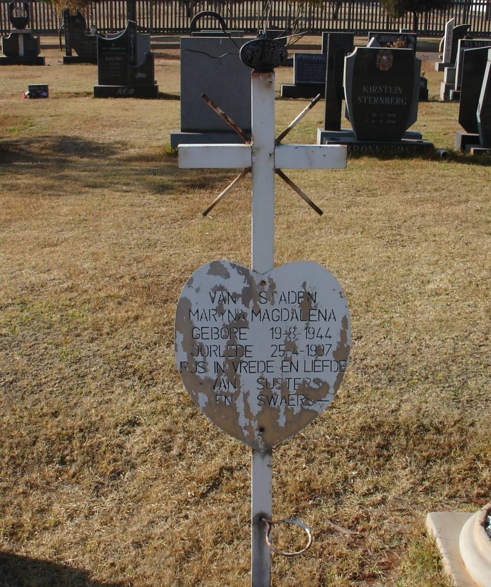 STADEN Maryna Magdalena, van 1944-1997