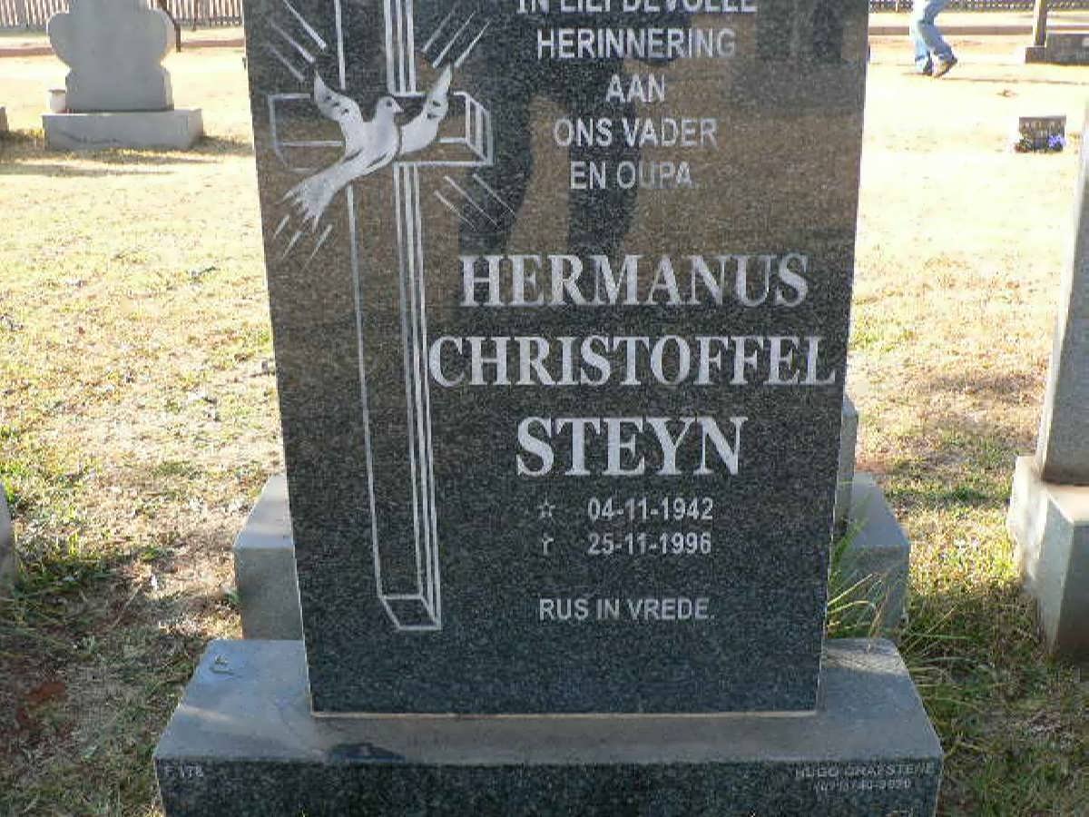 STEYN Hermanus Christoffel 1942-1996