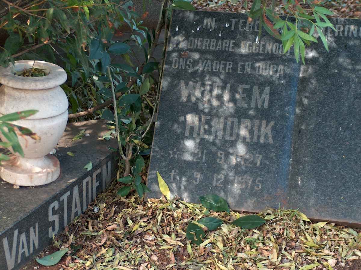 STADEN Willem Hendrik, van 1927-1975