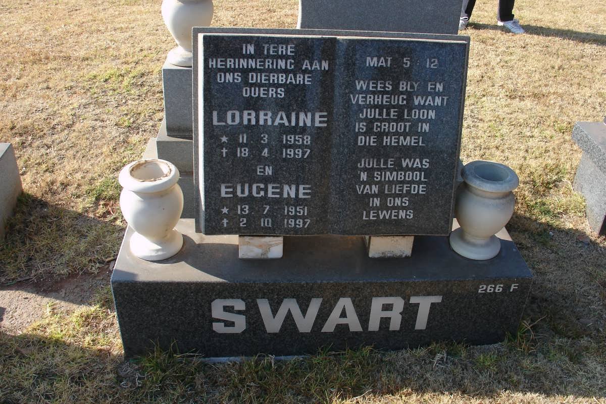 SWART Eugene 1951-1997 &amp; Lorraine 1958-1997