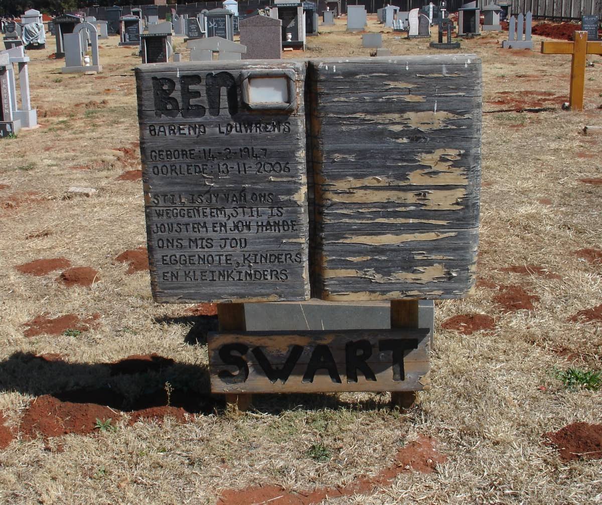 SWART Barend Louwrens 1947-2006