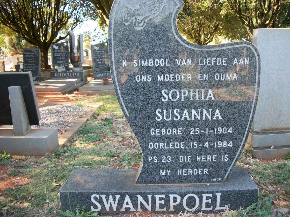 SWANEPOEL Sophia Susanna 1904-1984