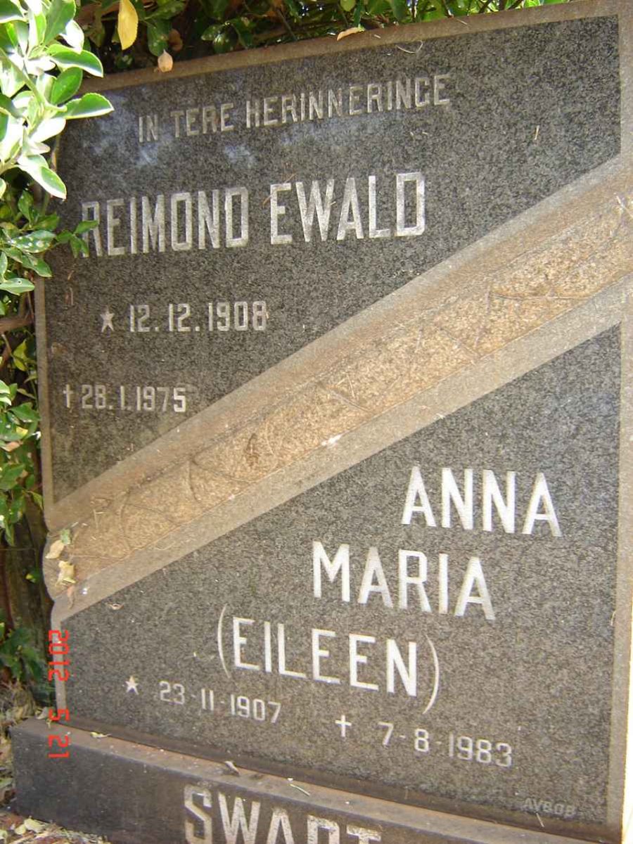 SWART Reimond Ewald 1908-1975 &amp; Anna Maria 1907-1983