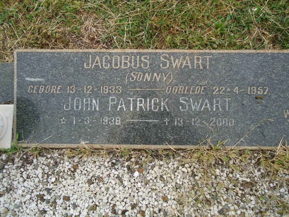 SWART Jacobus 1933-1957 :: SWART John Patrick 1938-2000