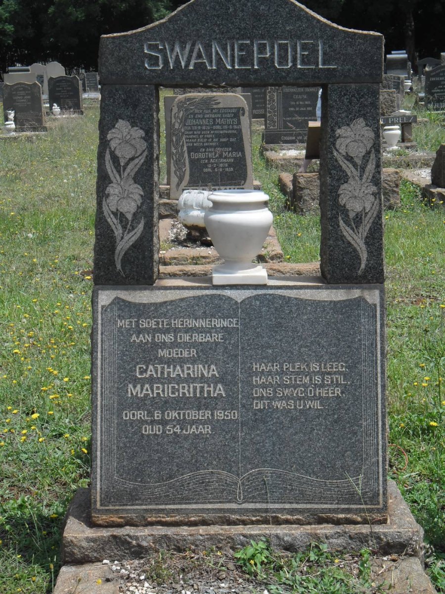 SWANEPOEL Catharina Marigritha -1950