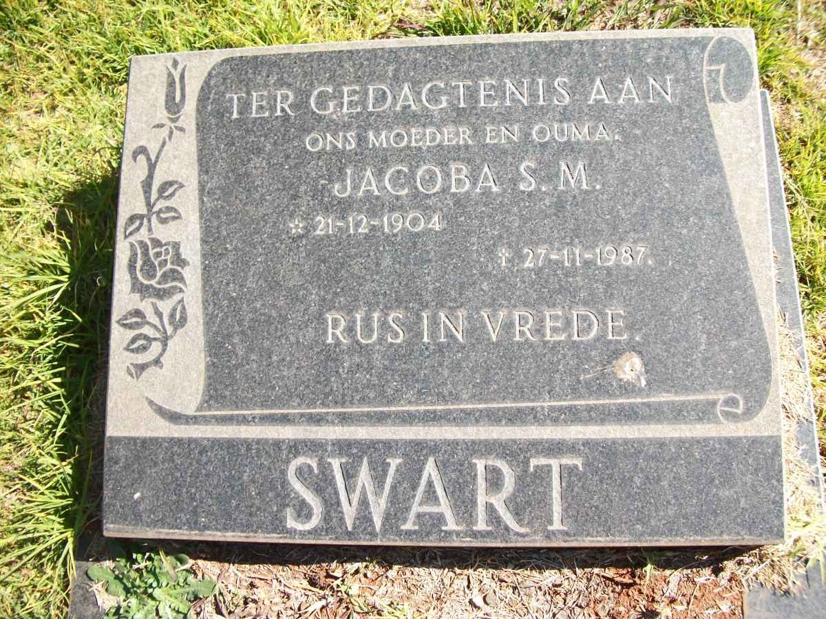 SWART Jacoba S.M. 1904-1987