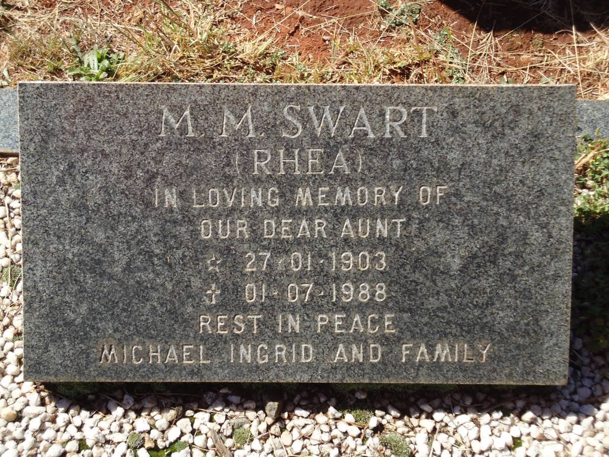 SWART M.M. 1903-1988