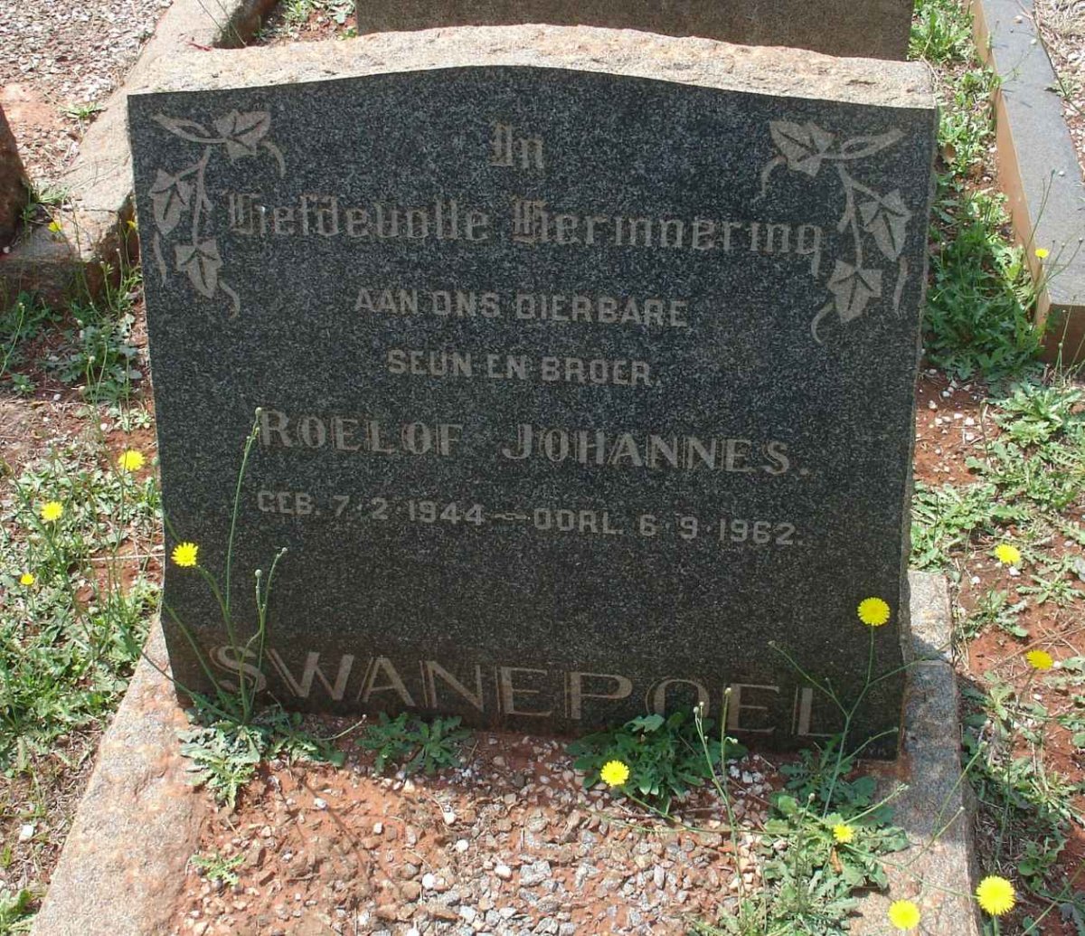 SWANEPOEL Roelof Johannes 1944-1962