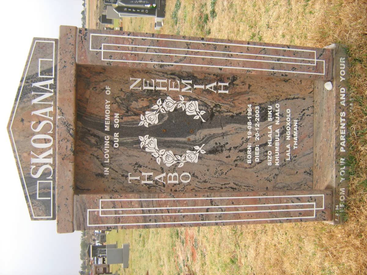 SKOSANA Thabo Nehemiah 1964-2003