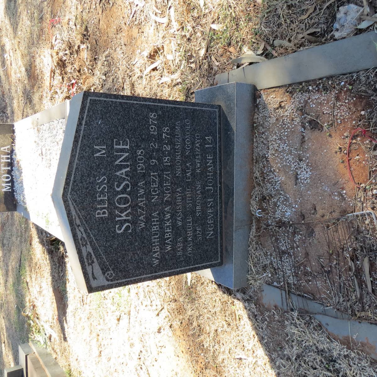 SKOSANE Bless M. 1908-1978