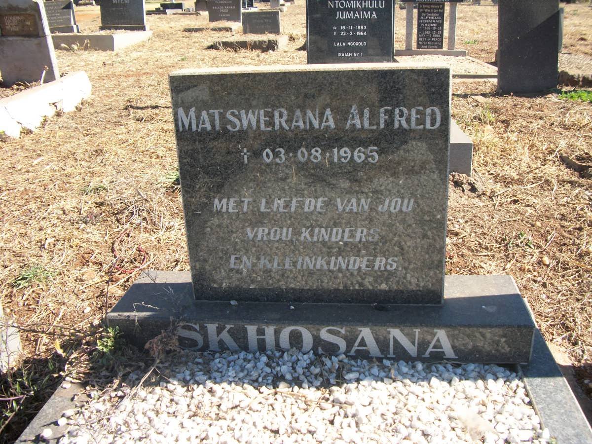 SKHOSANA Matswerana Alfred -1965