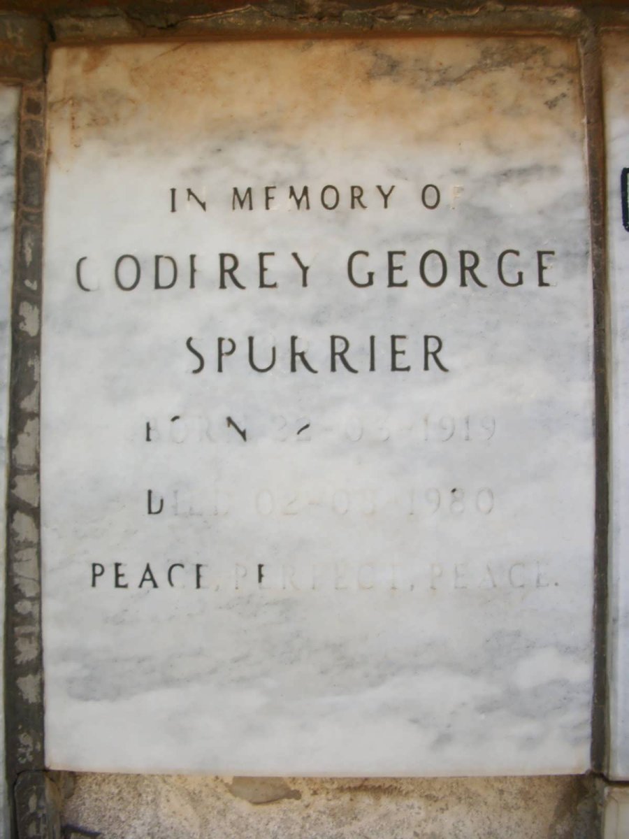 SPURRIER Godfrey George 1919-1980
