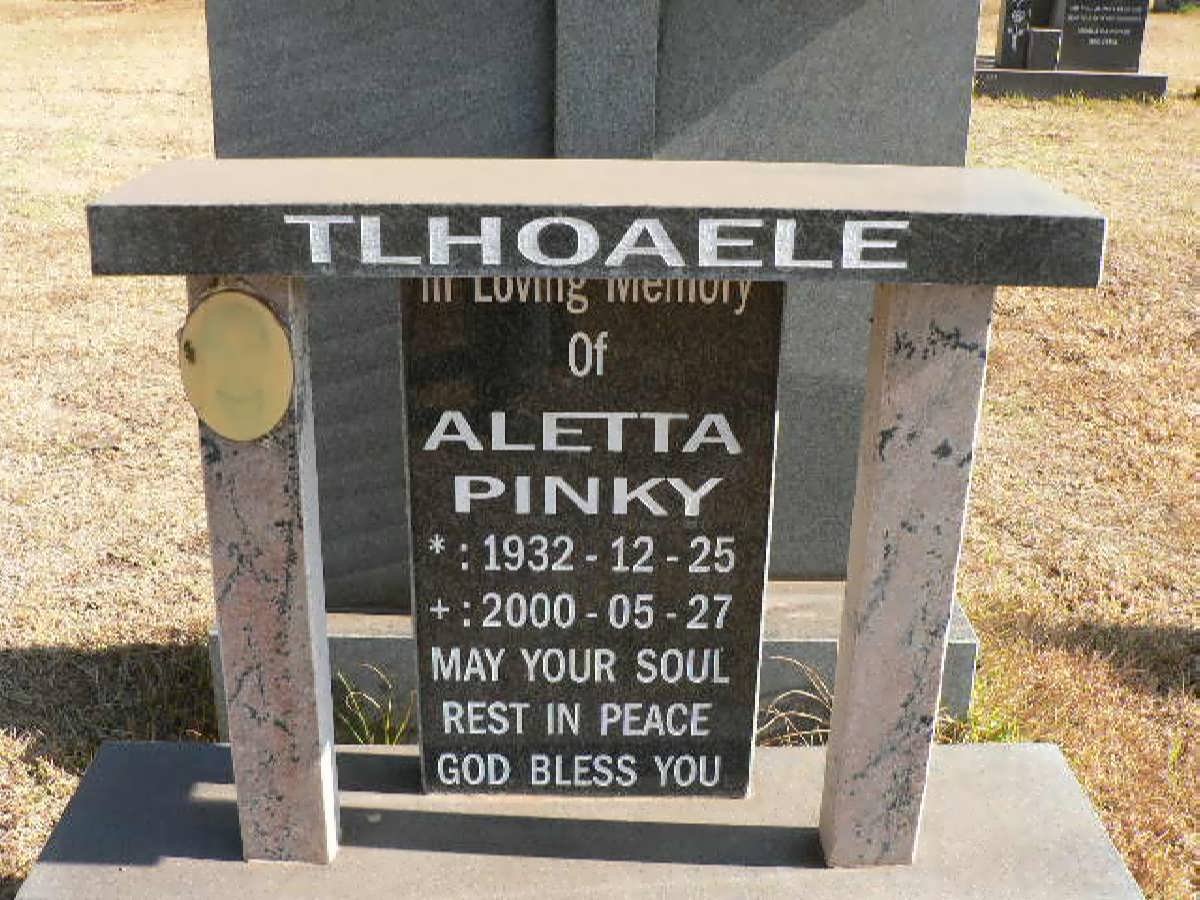 TLHOAELE Aletta Pinky 1932-2000