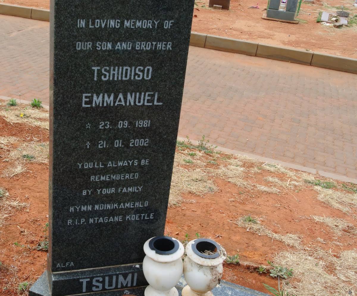 TSUMI Tshidiso Emmanuel 1981-2002