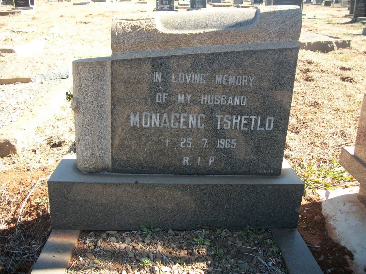 TSHETLO Monageng -1965