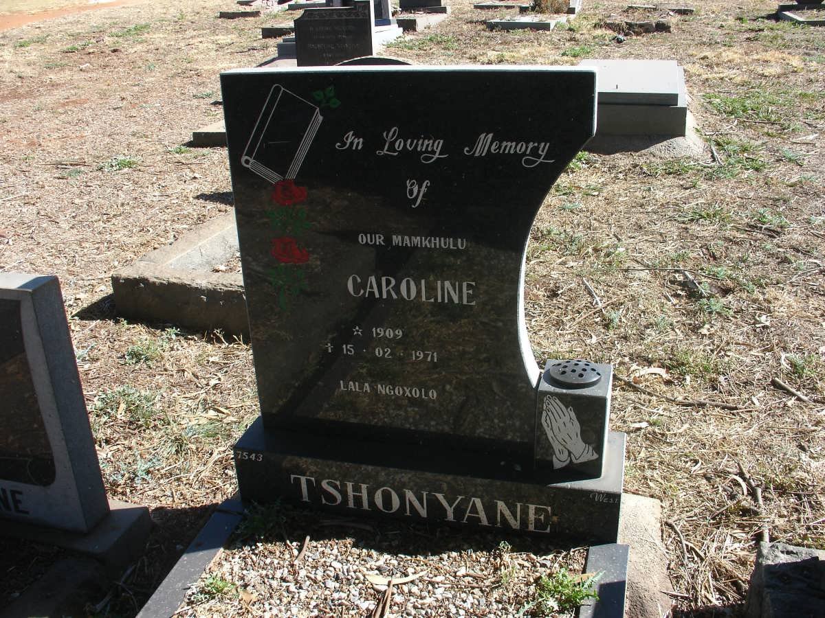 TSHONYANE Caroline 1909-1971