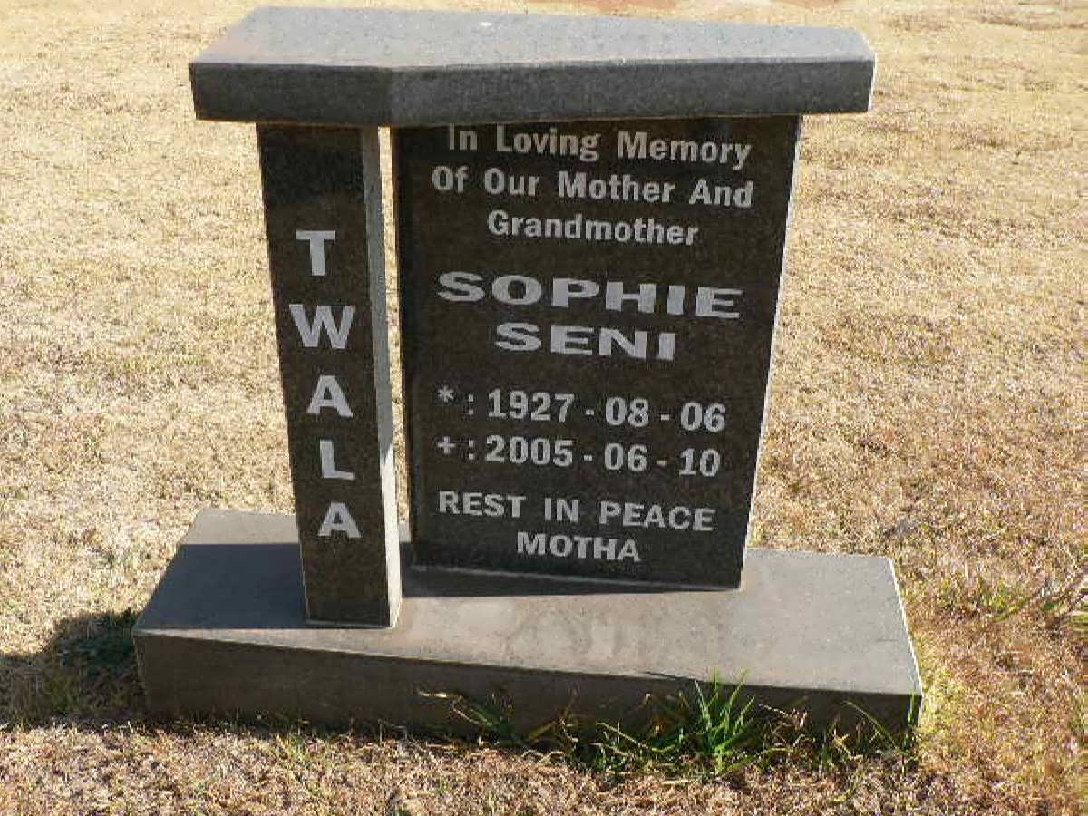 TWALA Sophie Seni 1927-2005