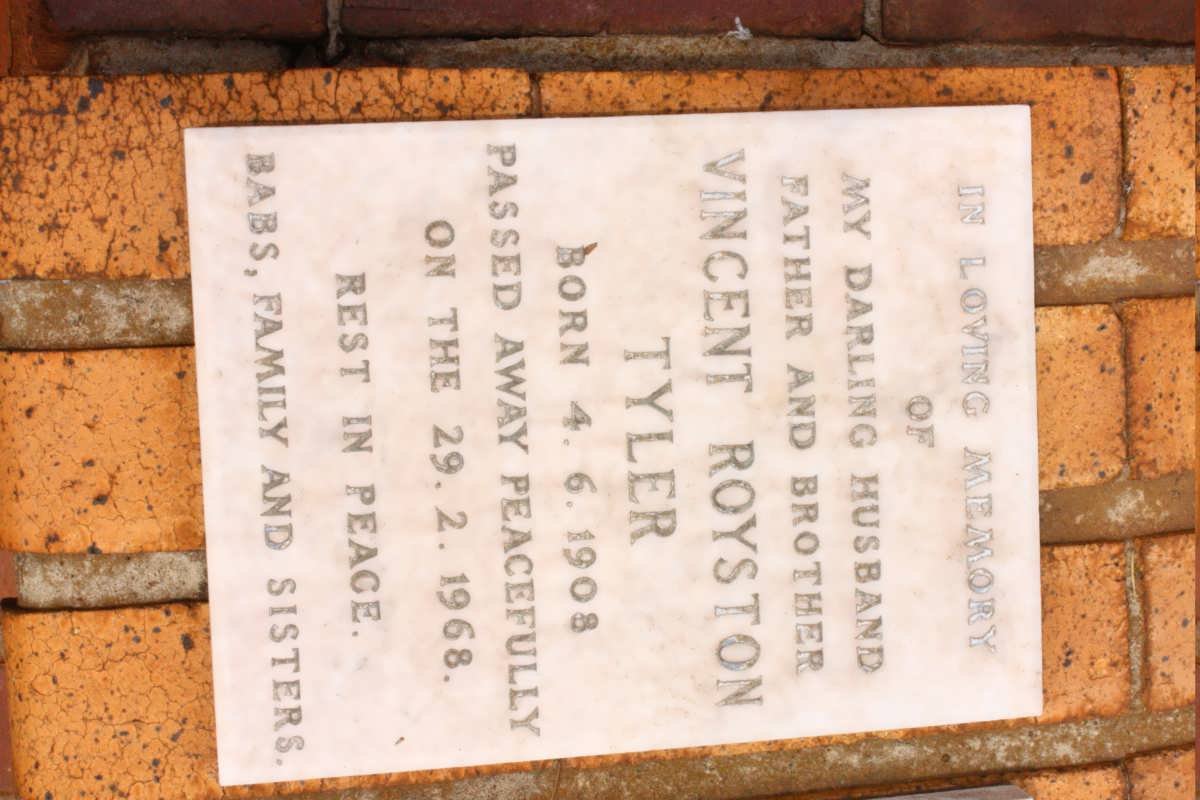 TYLER Vincent Royston 1908-1968