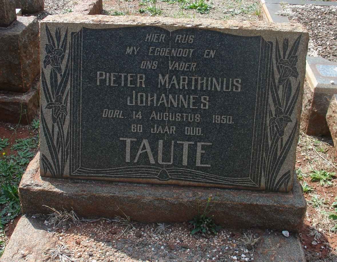 TAUTE Pieter Marthinus Johannes -1950