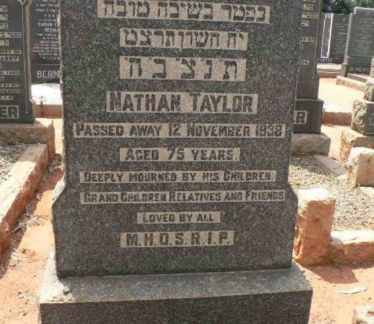 TAYLOR Nathan -1938